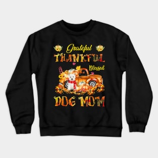 West Highland White Terrier Pumpkin Thankful Grateful Blessed Dog Mom Crewneck Sweatshirt